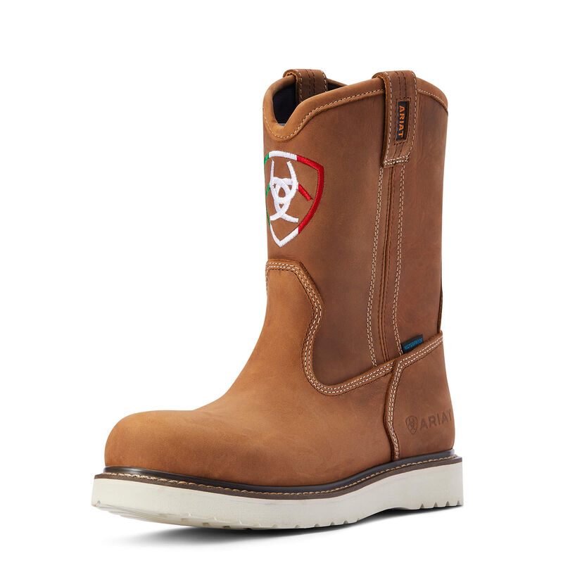 Ariat Rebar Wedge Orgullo Mexicano Waterproof - Miesten Ruskea Työsaappaat ( DCEHUK-372 )